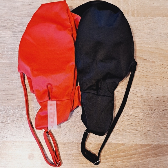 New & Never Worn Beautiful 🖤❤️ Black and Red Color Block Thong Bikini  nwot - Picture 8 of 10